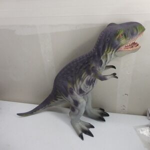 Toys R Us Large 28 Long T-Rex Dinosaur Figure Purple Green Soft Rubber T1817